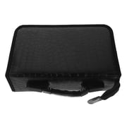 WRISTBIQUE PU Disc Storage Pouch Black Stylish Case for Cds Dvds with Organizer Dividers