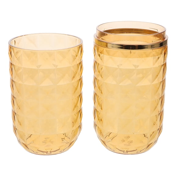 WRISTBIQUE Orange Plastic Toothbrush Holder with Texture for Travel and Bathroom Storage