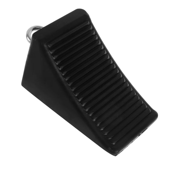 WRISTBIQUE Rubber Wheel Chock with Anti Slip Groove and Slope Design for Car Wheels