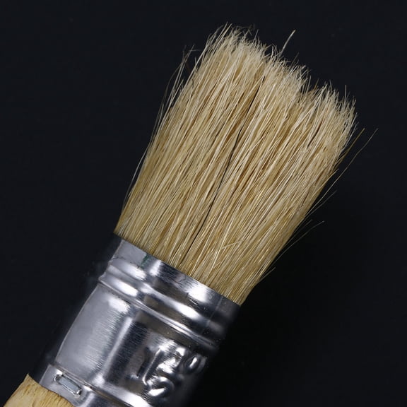 WRISTBIQUE Ergonomic Round Waxing Brush with Natural Bristles for Precision Furniture Painting and Wood Finishing