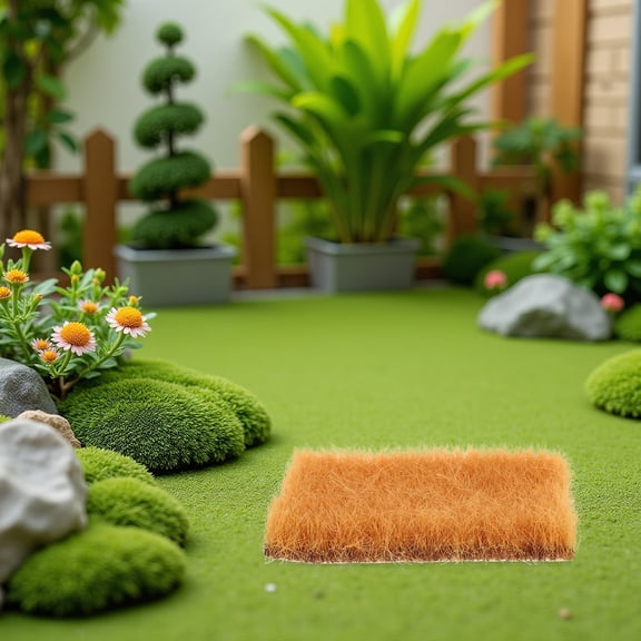 WRISTBIQUE Khaki Realistic Railway Model Grass Clusters for Train Scenery, 100g Nylon Artificial Turf for Hobby and Daily Use