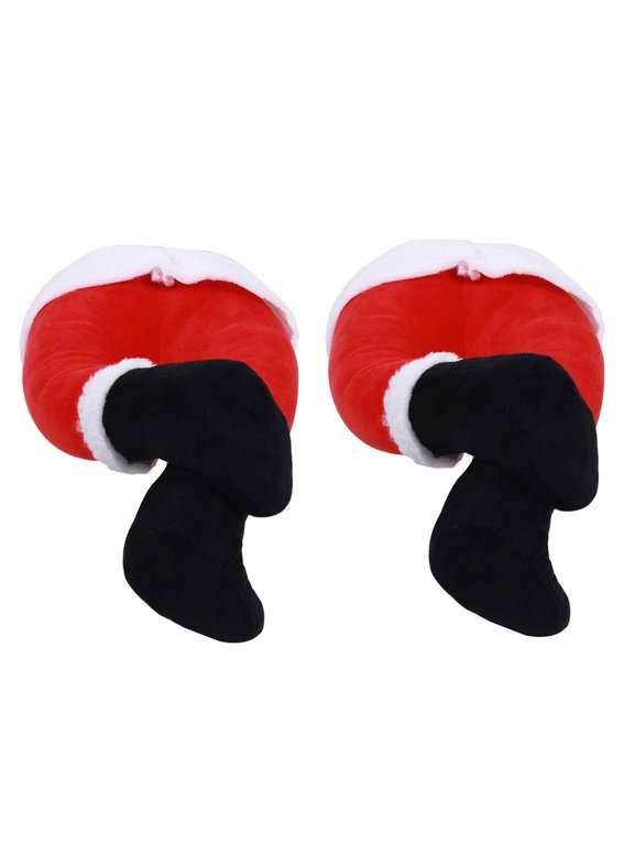 Decorative Fake Legs Red Cloth for Christmas Holiday Photography Prop 2Pcs