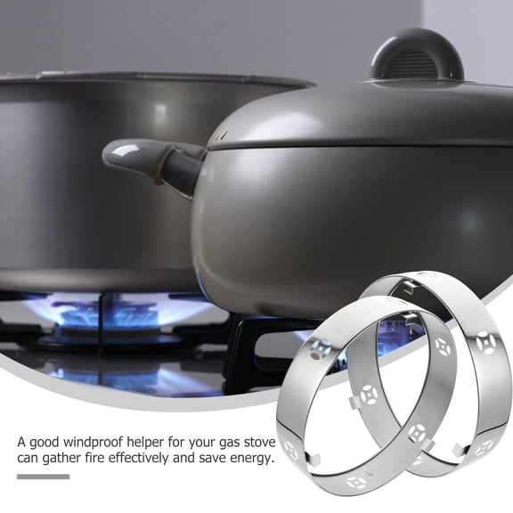 WRISTBIQUE 1Pc Durable Stainless Steel Stove Windproof Gather Fire Cover for Kitchen and Restaurant