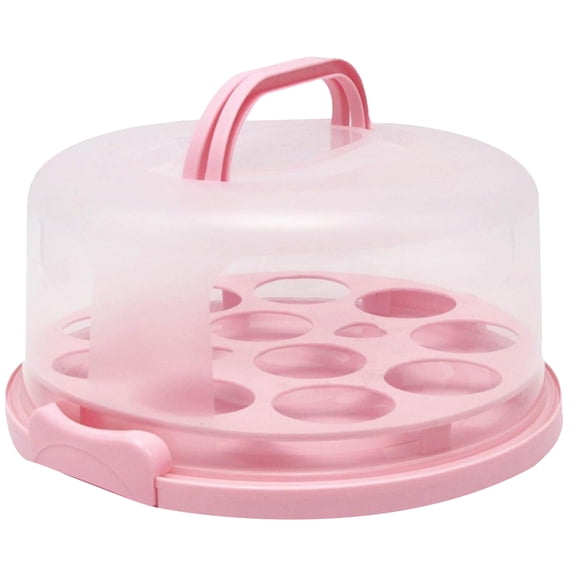 WRISTBIQUE Cake Carrying Case Pink Plastic 1Pcs