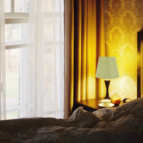 WRISTBIQUE Sage Green Nordic Style Table Lamp Shade 2pcs Small Patterned Lamp Shades