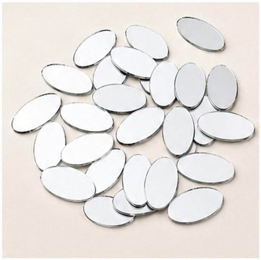 WRISTBIQUE Self Adhesive Mini Mirror Tiles, 100 Pack Acrylic Wall ...