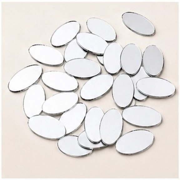 WRISTBIQUE Self Adhesive Mini Mirror Tiles, 100 Pack Acrylic Wall Stickers for Crafts