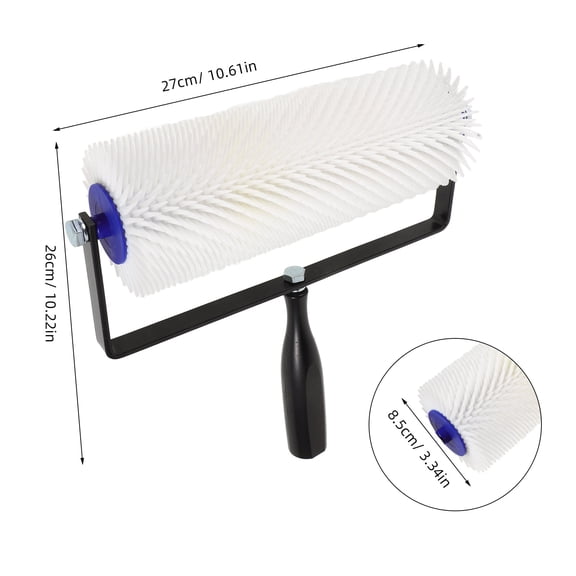 WRISTBIQUE White Spiked Roller for Self Leveling Floor Epoxy Paint Defoaming Brush