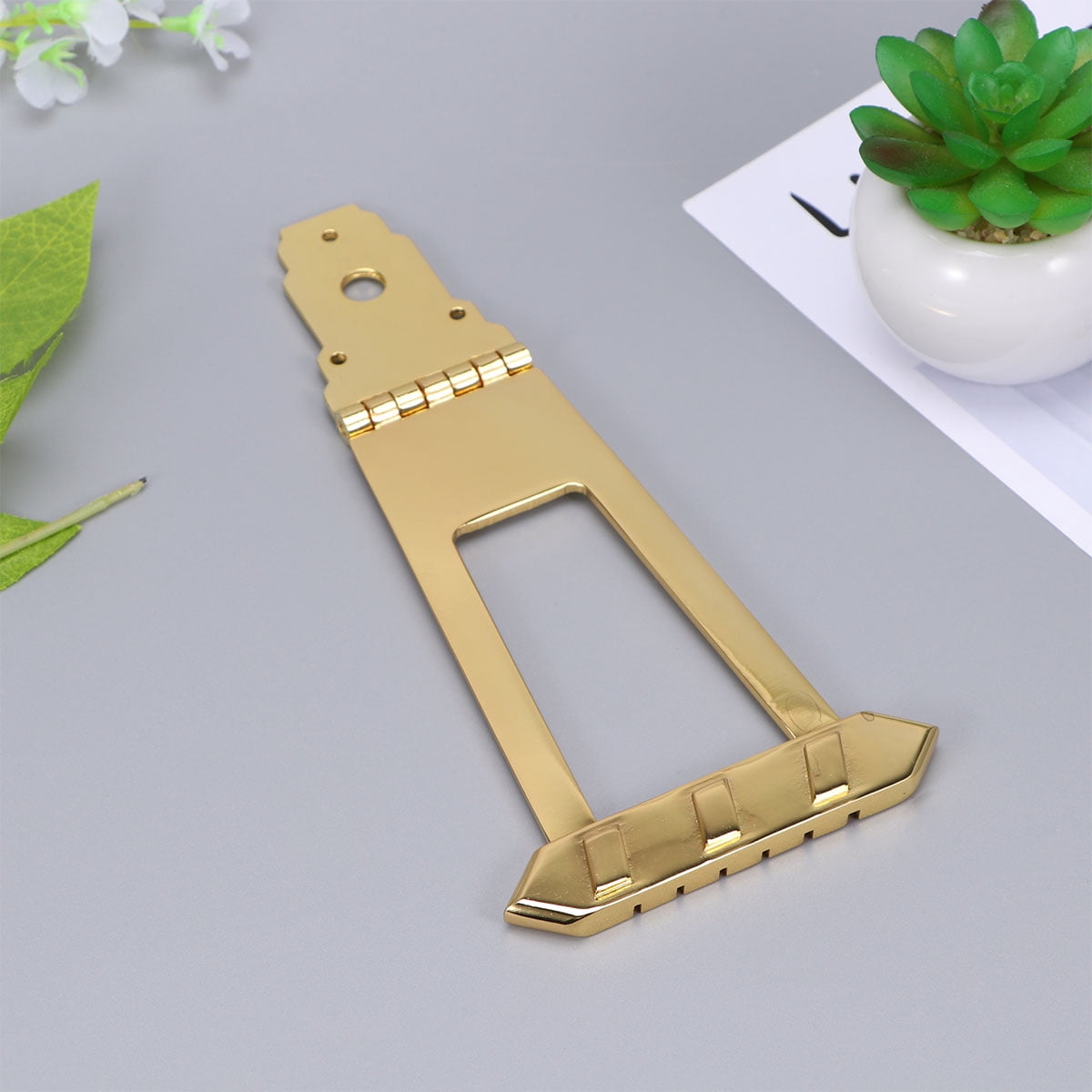 WRISTBIQUE Golden Metal Guitar Tailpiece for Jazz Guitar Use with Screws Included Durable Design