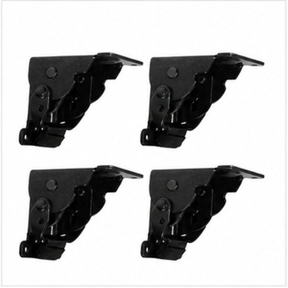 WRISTBIQUE 4Pcs Black Folding Locking Hinges Heavy Duty Self Locking Furniture Hardware