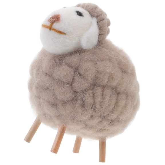 WRISTBIQUE Miniature Sheep Plush Doll Bamboo Grey 1Set