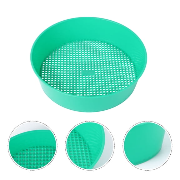 WRISTBIQUE Green Plastic Sieve Gardening Tool for Compost Soil and Stone Separation