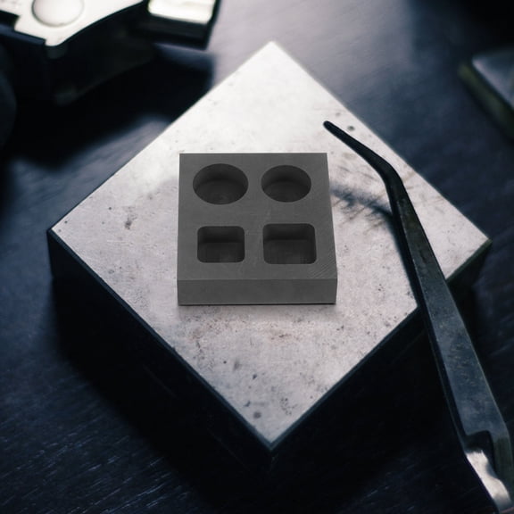 WRISTBIQUE Casting Supply Graphite Ingot Mold Grey 1Set for Makers in Laboratory Experiments