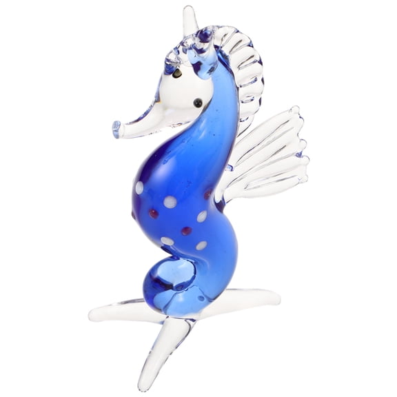 WRISTBIQUE Crystal Seahorse Figurine Resin Sculpture Ocean Animal Statue Nautical Marine Home Decor