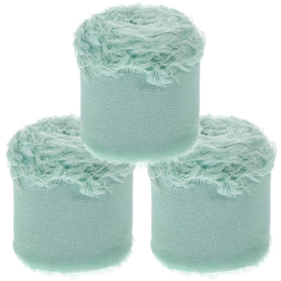 WRISTBIQUE Fringe Ribbon in Sky Blue for Wedding Bouquet Packaging and DIY Crafts