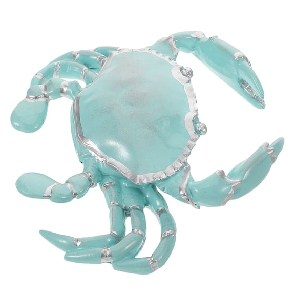 WRISTBIQUE Sky Blue Artificial Crab Figurine for Beach Theme Table and Wall Decoration