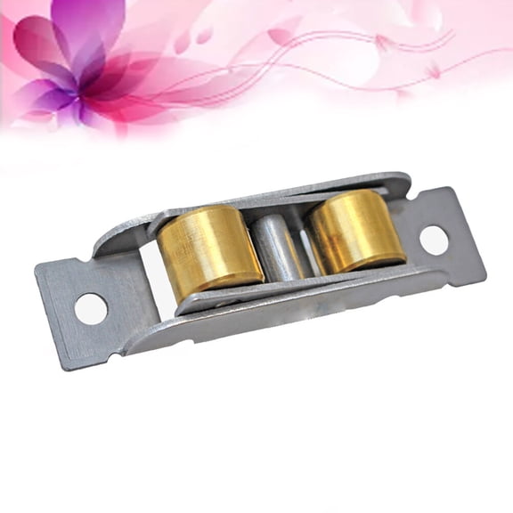 WRISTBIQUE Plated Sliding Door Hardware Track Roller, Double Roller Replacement Part for Door Repair and Smooth