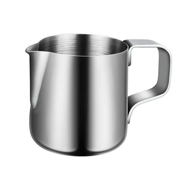 WRISTBIQUE Milk Pour Cup Silver for Drink DIY Lightweight and Dishwasher Safe 2Pcs