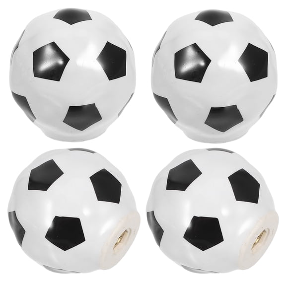 WRISTBIQUE Soccer Drawer Knobs Ceramic Cabinet Handles Multi For Dressers And Office Decoration Set of 4