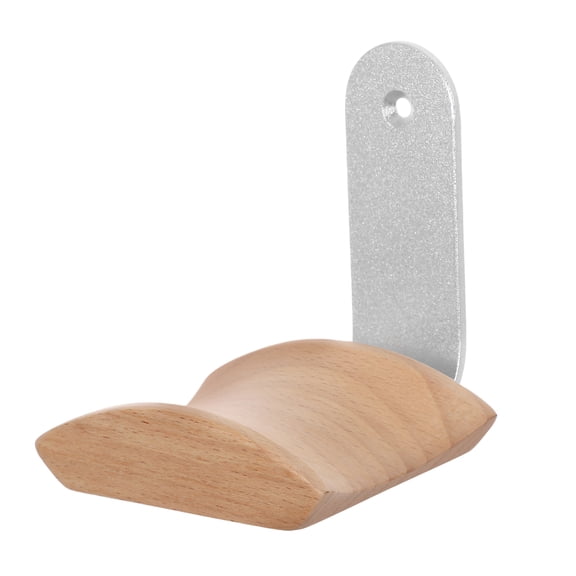 WRISTBIQUE Khaki Wood Headphone Wall Mount Rack Universal Compatibility Headset Holder