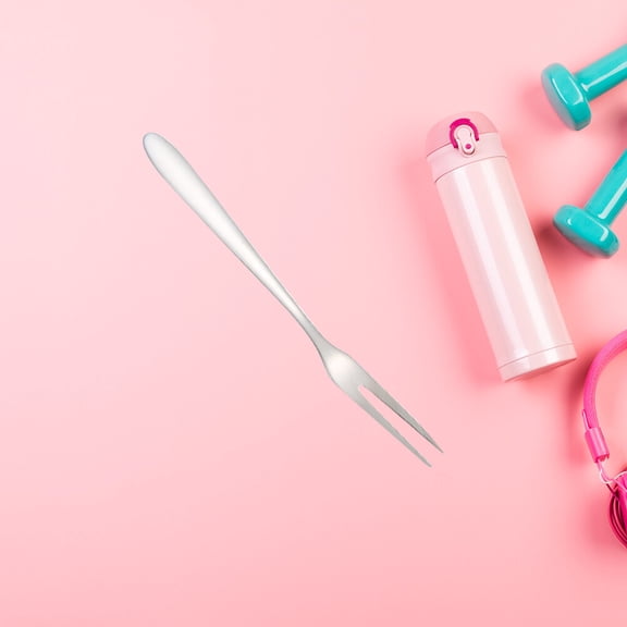 WRISTBIQUE Fruit Cake Dessert Fork Silver 304 Stainless Steel 1Set