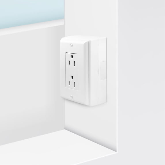 WRISTBIQUE American Design Single Gang Surface Mount Electrical Outlet Box White