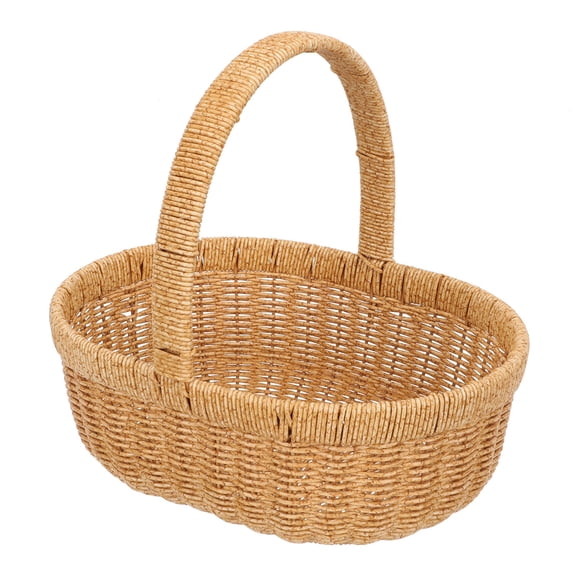 WRISTBIQUE Simulation Rattan Woven Storage Basket Plastic Weaving 1Pack