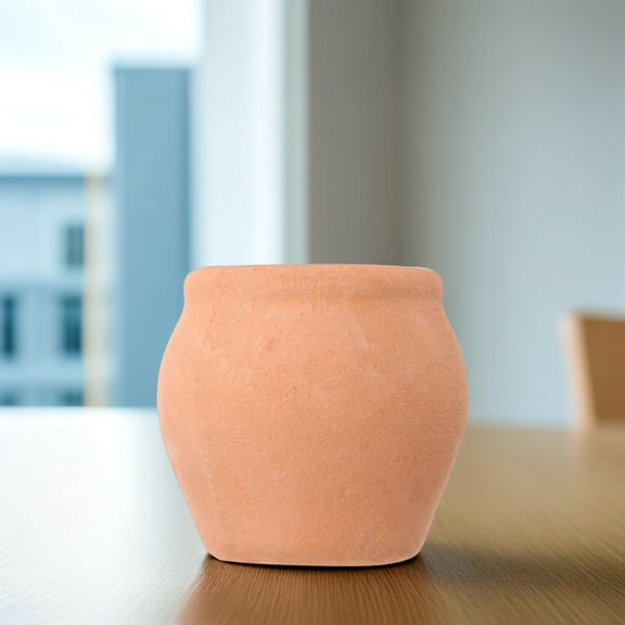 WRISTBIQUE 4Pcs Mini Clay Pots for Decorative Appeal with Small Flowers for Home