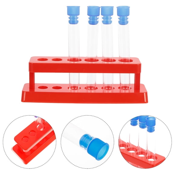 WRISTBIQUE Test Tubes with Caps for Experiment Observation in School Chemistry Lessons 1 Set Plastic