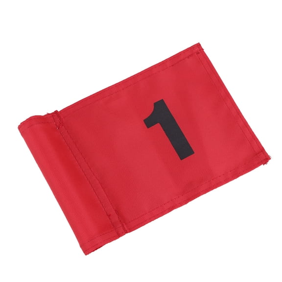 WRISTBIQUE 1Pc Numbered Red Golf Flag for Putting Green with Plastic Insert Easy Mount
