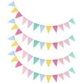 thumbnail image 1 of WRISTBIQUE 4-Pack Linenette Triangle Bunting Banner in Assorted Colors for Party Decorations and Event Hanging, 1 of 6