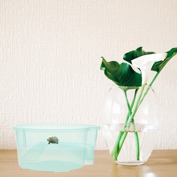 WRISTBIQUE Turtle Aquarium with Integrated Plastic Tank Durable Safe Environment for Tortoise