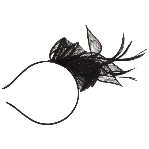 WRISTBIQUE Black Wedding Headband Mesh Lace Veil Breathable Smooth Texture Accessory