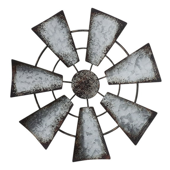 WRISTBIQUE Rustic Iron Windmill Wall Decoration Farmhouse Chic Country Style Wall Hanging