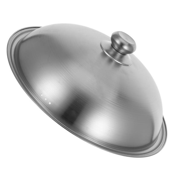 WRISTBIQUE Pot Cover Round Shape Stainless Steel Silver 1Pcs 13.4X13.4X3.7in
