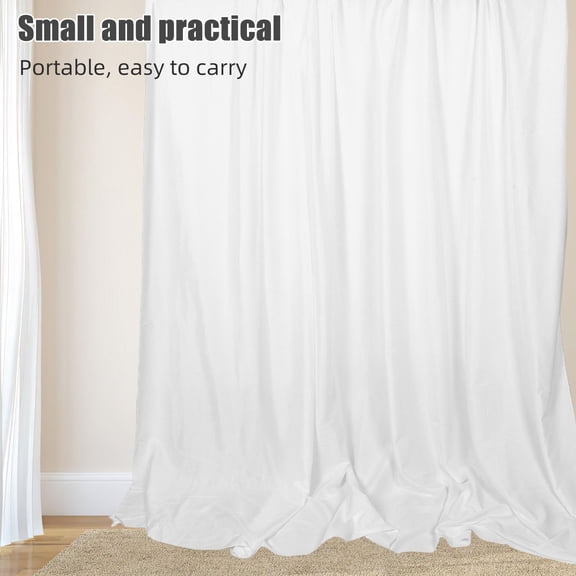 WRISTBIQUE White Polyester Photography Backdrop, Neutral Photo Background Cloth for Studio, Video, Streaming, Content