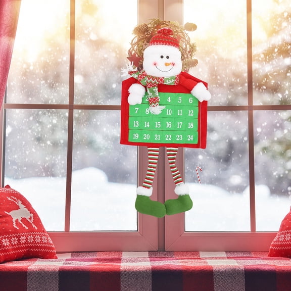 WRISTBIQUE Winter Season Advent Calendar Multi Colored PP Cotton Cloth Countdown Timer Hanging Design 1 Set