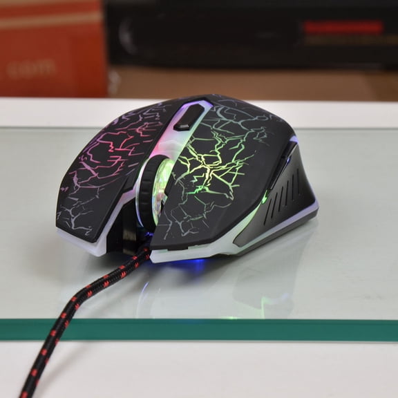 WRISTBIQUE Ergonomic Black Game Mouse with Precision 4 Dpi Settings and USB Connectivity