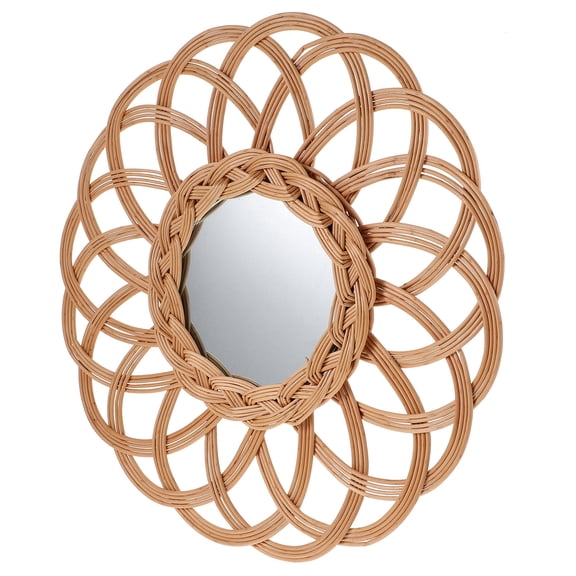 WRISTBIQUE Woven Mirror Hanging Decorative Wall Mirror For Living Bedroom Entryway Design For Unique Home Decor