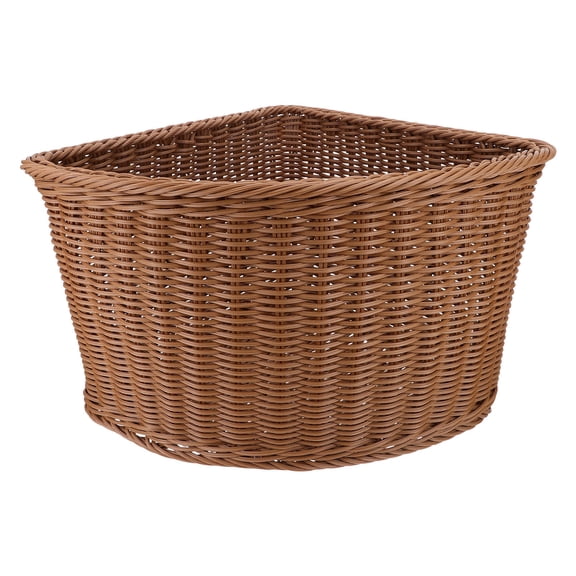WRISTBIQUE storage container Light Brown Plastic Half-Round 33.5 cm Radius x 26 cm H Corner Basket