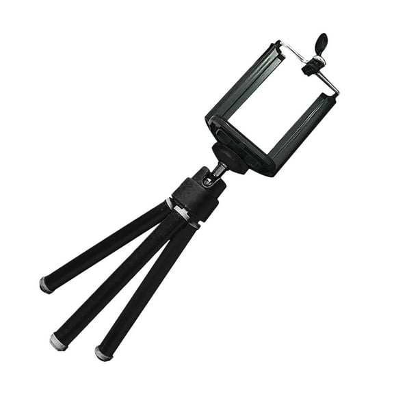 WRISTBIQUE Black Phone Tripod with Flexible Legs and Stable Platform for Mobile Smartphones