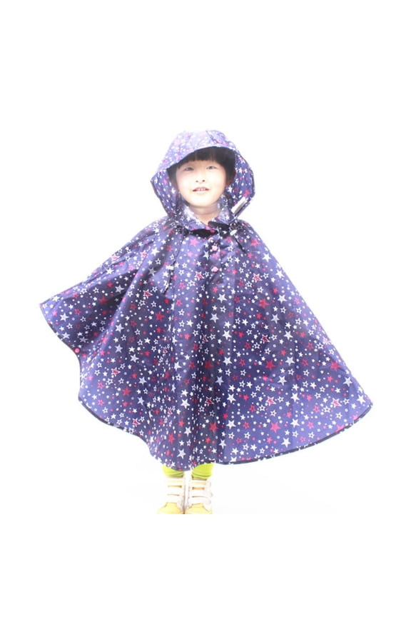 Full Length Blue Rain Poncho Cloak for Comfortable Outdoor Wear