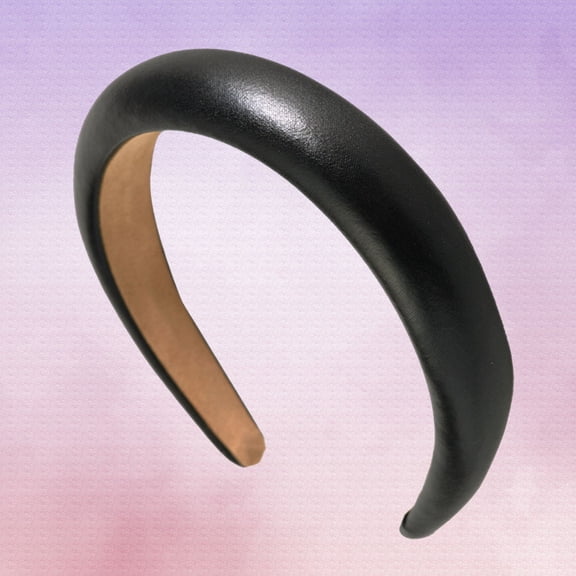 WRISTBIQUE Simple Solid Color Black Hair Hoops Sponge Headband for Stylish Decoration
