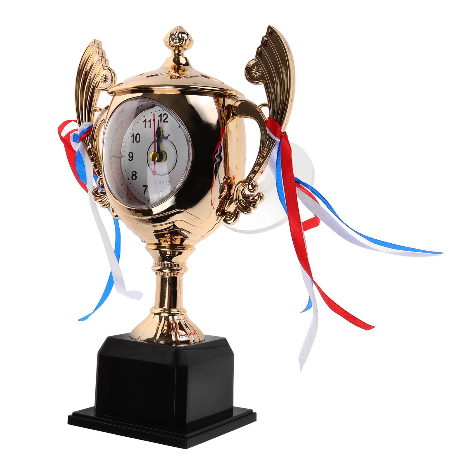 WRISTBIQUE ABS Golden Trophy Shaped Clock for Home Desk and Bedside Use ...