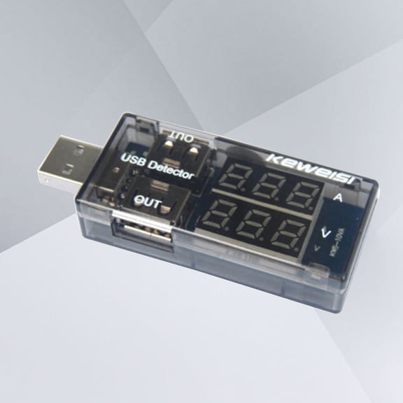 WRISTBIQUE usb multimeter USB Charger Wattage Voltage And Tester Plastic Black Power Capacity Detection 1Pcs