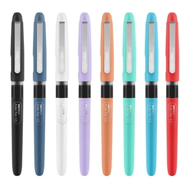 WRITECH Liquid Ink Rollerball: 0.5mm Extra Fine Point 8 Assorted Colors Vintage Ink Smooth Writing Quick Dry Roller Pens for Journaling Drawing Notetaking and Sketching