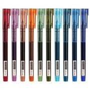 WRITECH Rolling Ball Pens Quick Dry Ink 0.5 mm Extra Fine Point Pens 10 Pcs Liquid Ink Pen Rollerball Pens Vintage Color