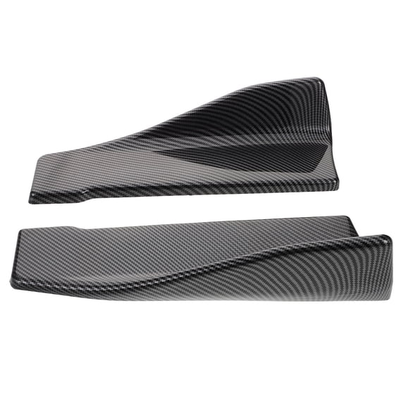 WRITWAA 1Pair Universal Car Rear Bumper Guard Black Carbon Fiber Splitter Protector