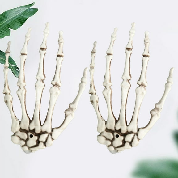 WRITWAA 1 Pair Skeleton Hand Props Plastic Bone Decorations for Party Supplies and Home Decor