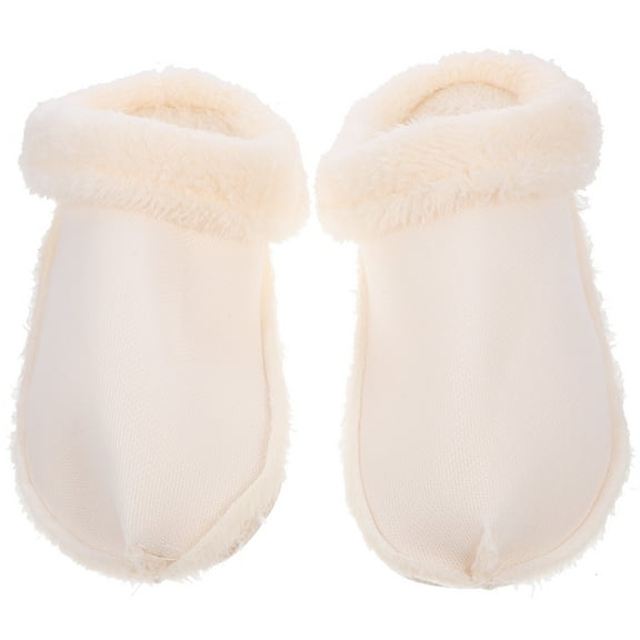 WRITWAA Plush Slipper Insoles White Furry Liners Soft 1Pair